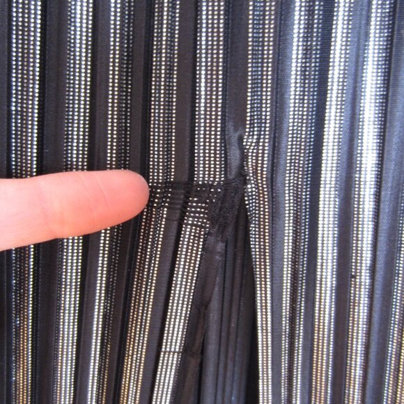 L’agence Maxi Dress S Black Metalic Shiny Open V Neck Neck Leg Slit Classy Glam - Picture 14 of 15